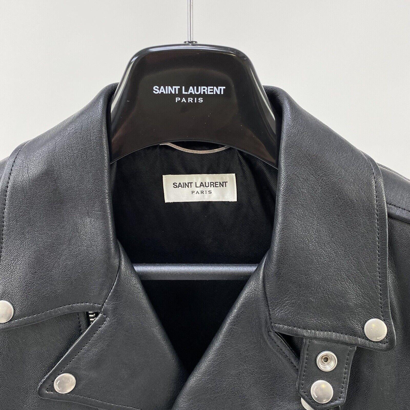 Saint Laurent Paris 2014 Lambs Leather Biker jacket 54 XXL