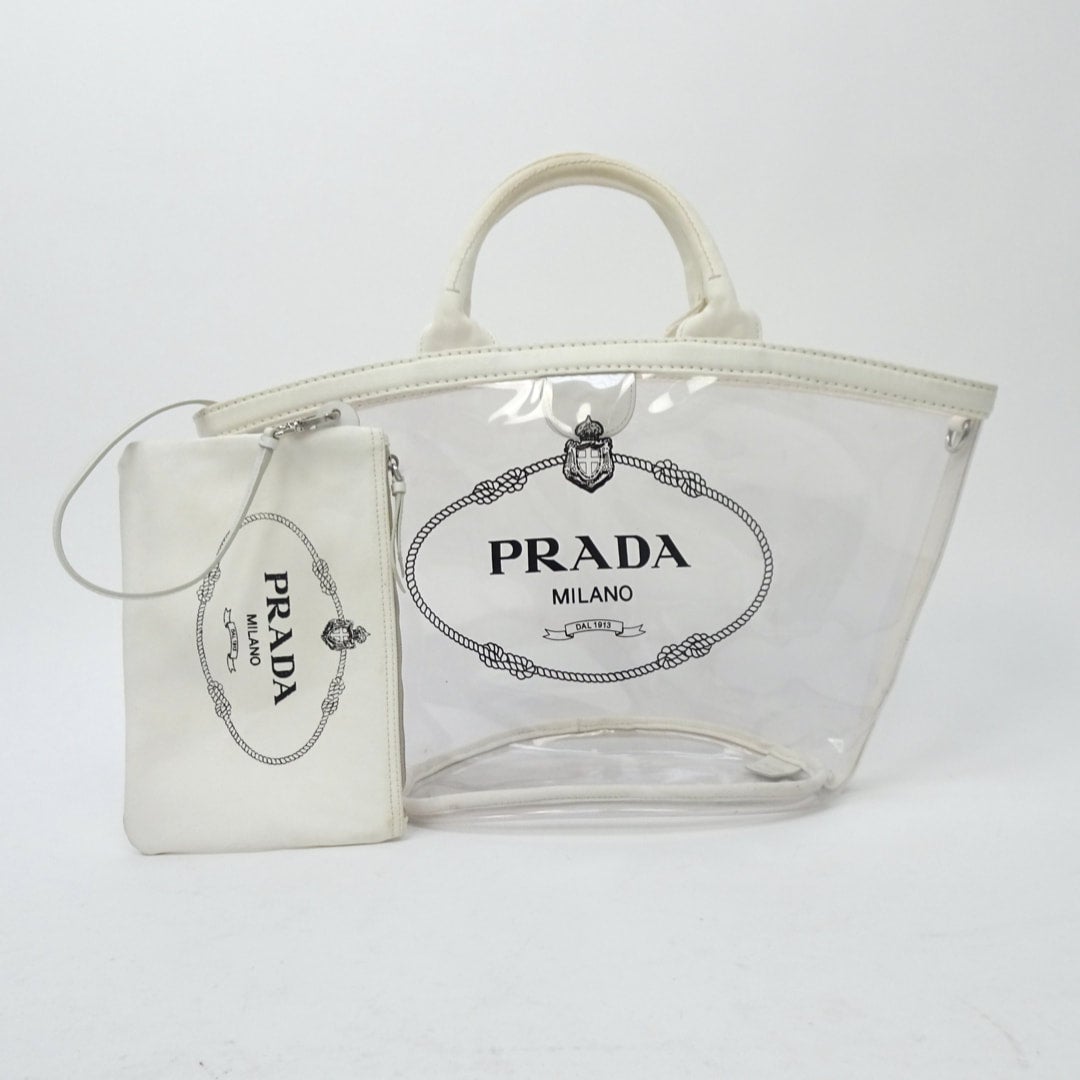 Prada cheap clear tote